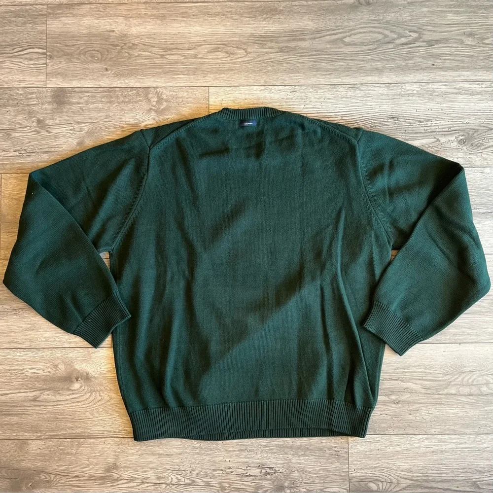Nautica Men’s Crewneck Pullover Sweater Green Navy Red Vintage 90s Style XXL